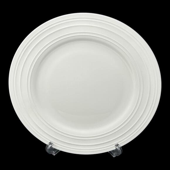 Mikasa Swirl White Bone China Set Of 6 Round Dinner Plates 11 1/4" - Picture 3 of 11